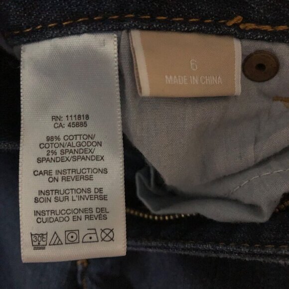 Michael Kors Womens Jeans Dark Wash Size 6 Brown Stitching - Picture 8 of 11